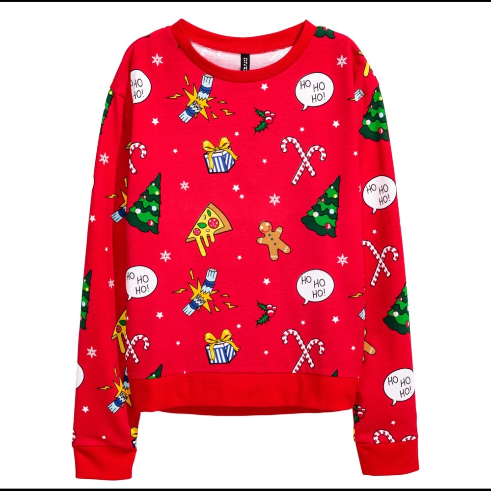 H&M Printed Christmas Sweatshirt